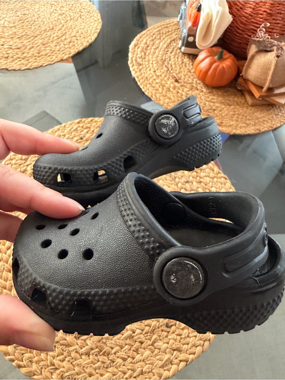 CROCS Kids Black Classic Clog Sandals